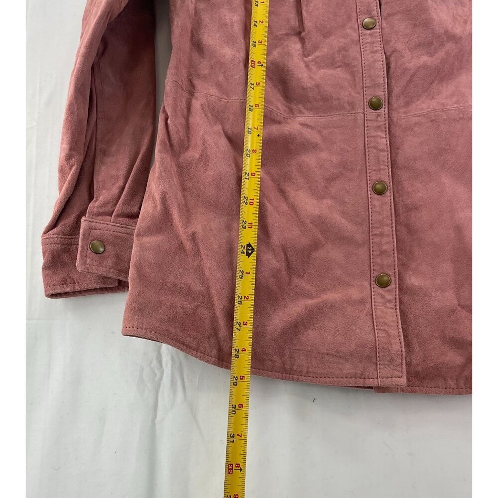 D&Co Womens XS Leather Jacket In Dusty Rose Pink With Polyester Lining - Picture 6 of 8